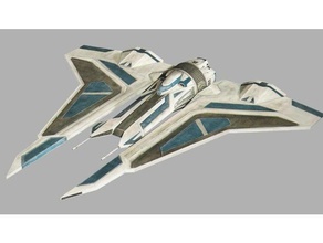 komrk-class fighter vehicles spaceship starfighter star wars 3d print model - Mito3D