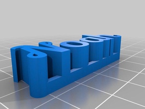 noah 3d name plate sculptures customized 3d print model - Mito3D