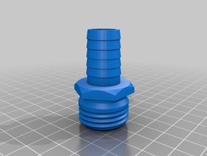 male hose fitting outdoor garden water connector 3d print model - Mito3D