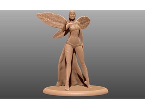 fey goddess tabletop miniature toys games 28mm beauty dnd dungeons dragons fairy fantasy miniatures pathfinder pixie wargaming warhammer wings woman 3d print model - Mito3D