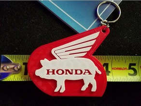 honda pig keychains atv mmu 3d print model - Mito3D