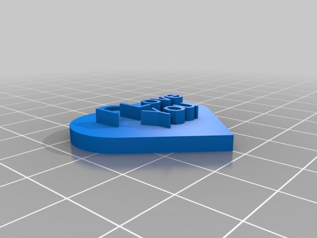 iloveyouheart ciondolo personalizzato 3D print model - Mito3D