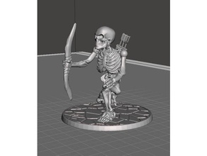 28mm squelette guerrier longbow jeux 3d print model - Mito3D
