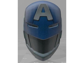 sivil savaşçı kask kostüm kaptan Amerika cosplay oyun modeli marvel video oyunu karakteri wargame arazi 3d print model - Mito3D