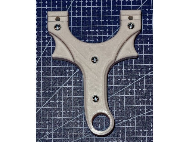 slingshot hgx-frame v1a diy catapult rubberband slingshots 3D print model - Mito3D