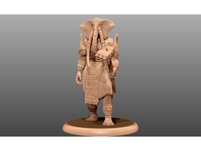 loxodon tabletop miniature toys games 28mm armor asian dnd dungeons dragons elephant fantasy miniatures pathfinder sci-fi wargaming warhammer 3d print model - Mito3D