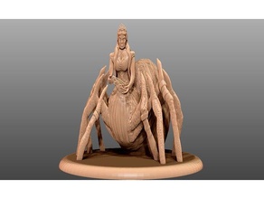 lolth tabletop miniature toys games 28mm 60mm dnd dungeons dragons fantasy miniatures pathfinder queen spider wargaming 3d print model - Mito3D