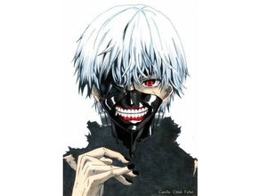 ken kaneki cookie cutter 3d la stampa cokie cucina tokyo ghoul 3d print model - Mito3D