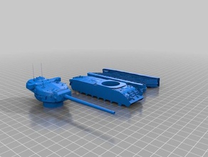 super pershing tank 3d printing 3d print model - Mito3D