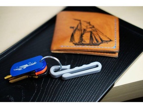 belt clip key hook accessories edc everydaycarry keychain keys quick print 3d print model - Mito3D