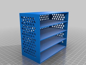 my customized drawer box hex pattern sides containers 3d print model - Mito3D