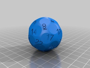 30 sided die dice customized 3d print model - Mito3D