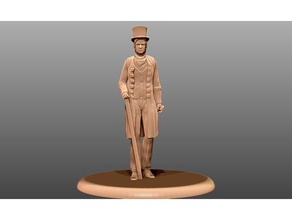 victorian gentleman tabletop miniature toys games 28mm cane dnd dungeons dragons fantasy miniatures pathfinder top hat wargaming warhammer 3d print model - Mito3D