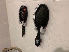 haarb&uumlrsten-halter hairbrush-holder bathroom badezimmer brste haarbrste halterung 3d print model - Mito3D