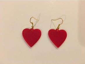 heart earring 1 earrings fashion valentines day jewelry gifts womens women 3d print model - Mito3D