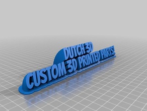 dutch 3d text office customized 3d print model - Mito3D