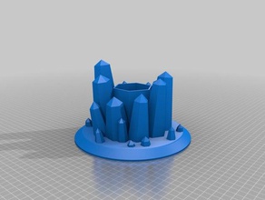 cristal maceta decoración 3d print model - Mito3D