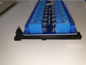 relay 16ch din rail holder electronics 3d print model - Mito3D
