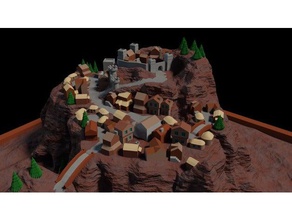 skyend village toys games 3dmap adventure city dungeon dungeons dragons fantasy roleplaying tabletop town 3d print model - Mito3D