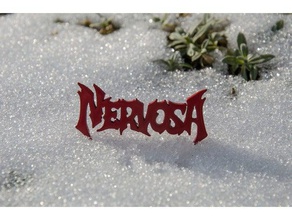 nervosa logo keychains band metal music 3d print model - Mito3D