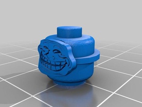 trabalho de lego trollface construção brinquedos a figura cabeça perna lol troll face 3d print model - Mito3D