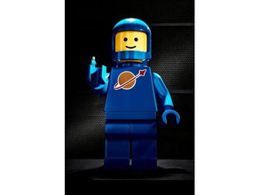 lego minifig large scale printing retro space person construction toys minifigure 3d print model - Mito3D