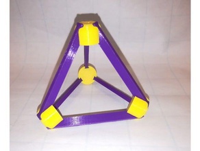 make your own platonic tetrahedron math art solid snap 3d print model - Mito3D
