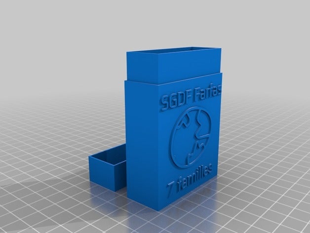 sgdf farfadets boite despeje jeu 7 familles jogos personalizado 3D print model - Mito3D