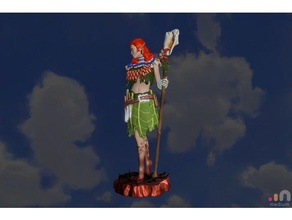 druid sahil dieu insanlar dnd kadın heykelcik minyatür kabile tropikal 3d print model - Mito3D