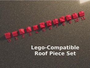 lego compatible roof transition pieces construction toys openscad parametric 3d print model - Mito3D