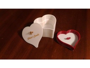 cofanetto porta gioielli 3d drucken cuore Herz Schmuck Juwelen regalo scatola valentines Tag 3d print model - Mito3D