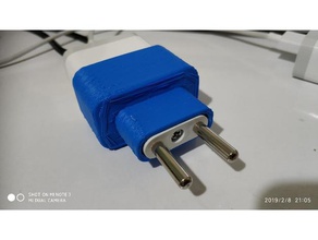 us usa eu europe travel ac power socket plug adapter converter mobile phone charger mi note 3 xiaomi 3d print model - Mito3D