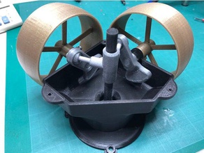 einzigartige 1884 Mandel-Kupplung wellenverbindung engineering 90deg Gang getriebelose Maschine - Mechanismus scale-Modell technics Getriebe 3d print model - Mito3D