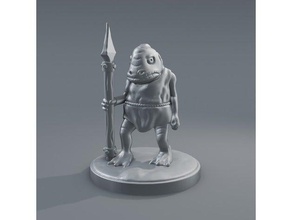 kuo-toa spear games dungeons dragons miniature npc roleplaying tabletop 3d print model - Mito3D