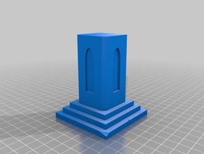 warhammer 40k style plinth buildings structures 28mm 32mm miniature space marine statue terrain wargaming 3d print model - Mito3D