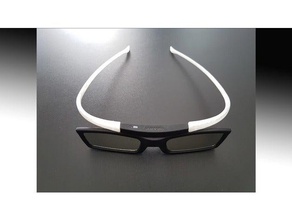 samsung 3d occhiali attivi ssg-5100gb braccia di ricambio 3dprintable 3dprinting Occhiali parti smart tv smarttv 3d print model - Mito3D