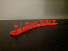 die Liebe, Sie senden Akt Kunst optische illusion valentines Tag 3d print model - Mito3D