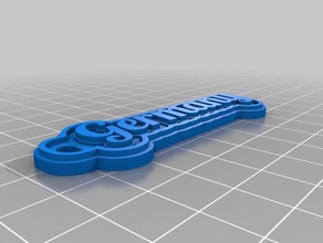 my customized multiline tag keychain germany peach base yellow letters keychains 3d print model - Mito3D