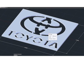 toyota logotipo sinais logotipos 3d print model - Mito3D