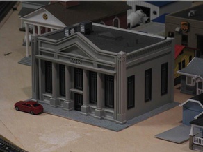 ho scale bank buildings structures 3d print model - Mito3D