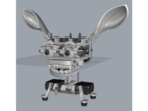 animatronic head full version robotics ears mg90 mg90s servo mount 3d print model - Mito3D