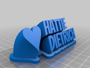 hattie dietrich office personalizado 3d print model - Mito3D