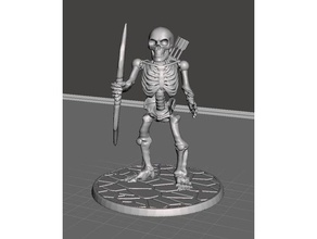 28mm skeleton warrior longbow 2 games 3d print model - Mito3D