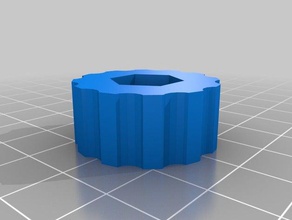 my customized parametric knurled hex nut holder parts 3d print model - Mito3D