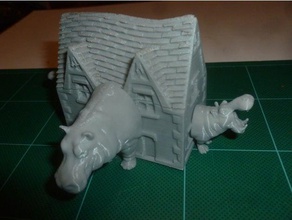 hipopótamo casa caixa ferramenta os titulares caixas de 3d print model - Mito3D