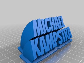 piastra di nome michael kampstra office personalizzato 3d print model - Mito3D