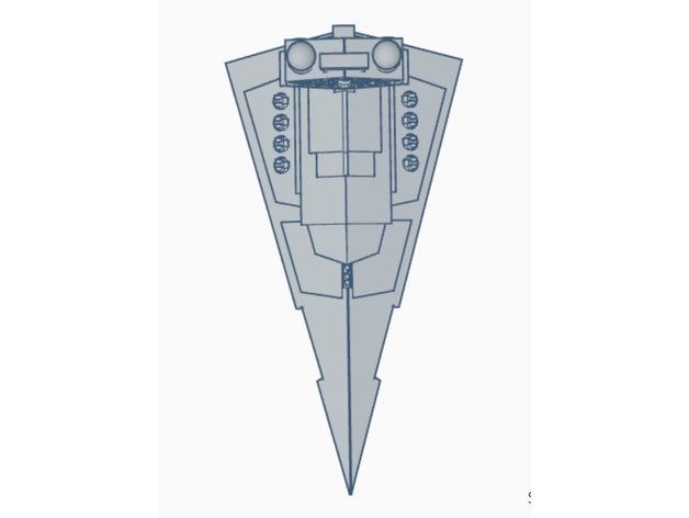 imperial star destroyer La stampa 3d di wars 3D print model - Mito3D