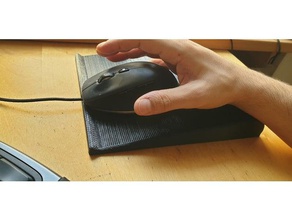 tapis de souris ergonomique en option revêtement silicone forme incluse gadgets 3d print model - Mito3D