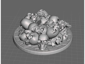 28mm pile skulls base marker games 3d print model - Mito3D