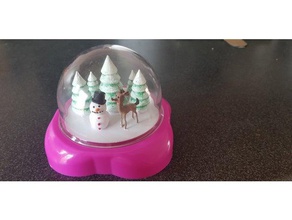navidad nieve globo insertar decoración 3d print model - Mito3D